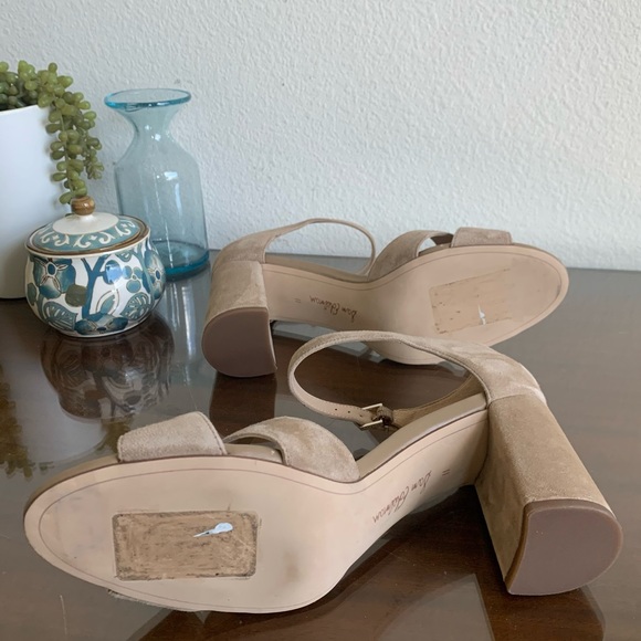 Sam Edelman Orlane Suede sandals with cross strap, 3 1/2” block heels. S… - Picture 9 of 14